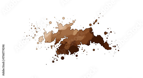Brown coffee splash