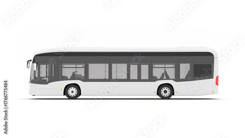 Realistic 3D rendering Modern Intercity, tour, Bus Visuals. Transportation and Travel Concept.