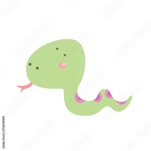  cute snake  animal character design vector template illustration