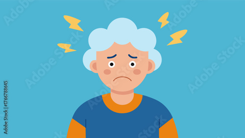 A caregiver becoming irritable and shorttempered with their loved one displaying signs of caregiver strain and frustration.. Vector illustration