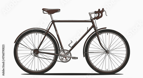 bicycle on a white background