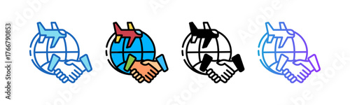 Overseas Trade multistyle icon