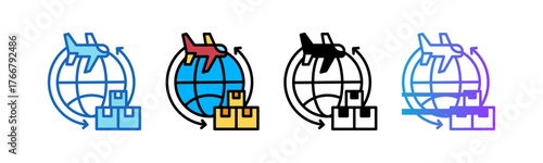 Global Logistics multistyle icon