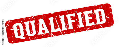 qualified rectangular sign. qualified stamp