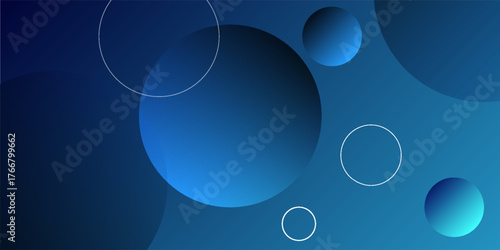 abstract fluid background with blue color. Circle shapes composition. vector illustration