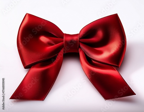 elegant red velvet bow