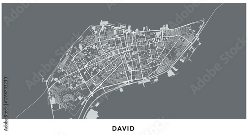 Detailed city map of david in panama