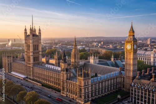 Aerial view of Westminster Abbey