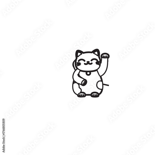 Cute Maneki Neko Illustration