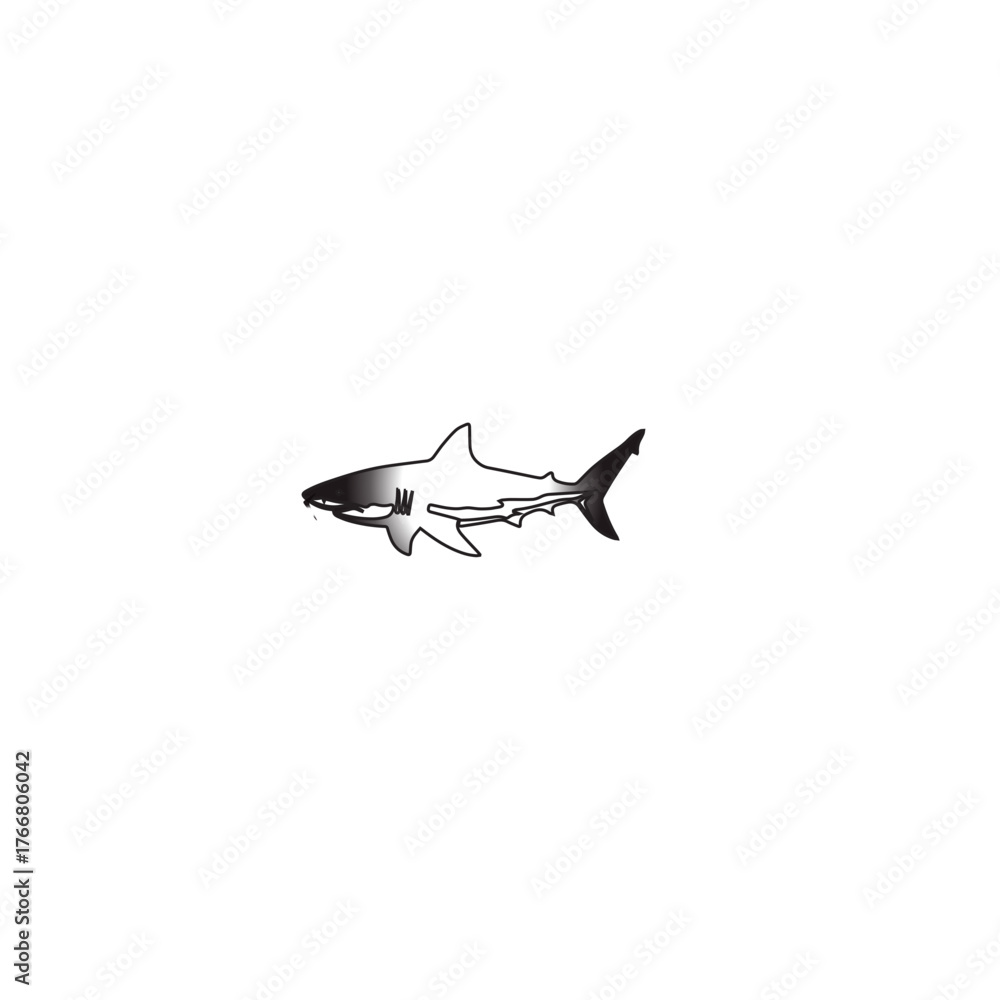 Obraz premium Great White Shark Icon