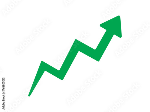 business graph with arrow