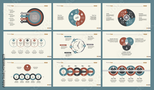 Six Business Slide Templates Set