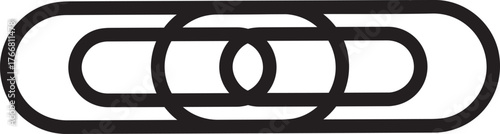 Black Link Vector Icon | Minimal Vector Design for Adobe Stock, Transparent Background