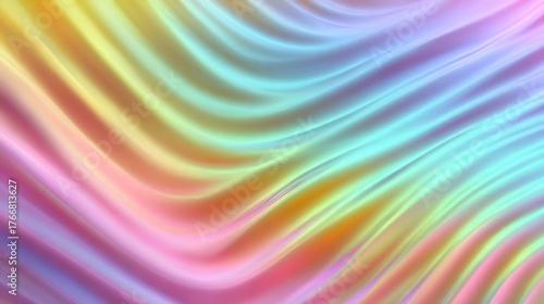 Wallpaper Mural Colorful Wavy Lines with Gradient Hues Torontodigital.ca