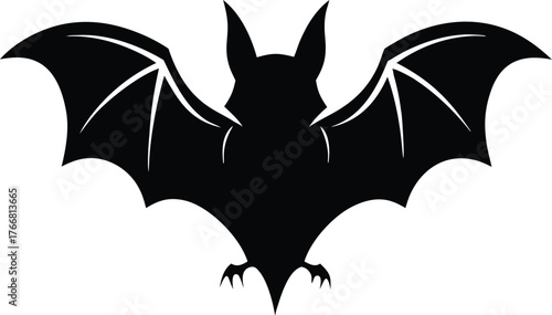 Bat Silhouette Vector Icon