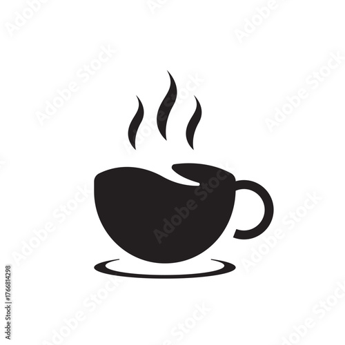 Coffee cup Logo icon design vector template, Hot drinks cafe logotype