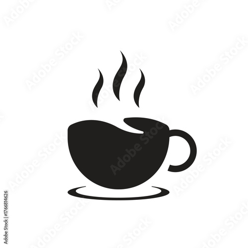 Coffee cup Logo icon design vector template, Hot drinks cafe logotype