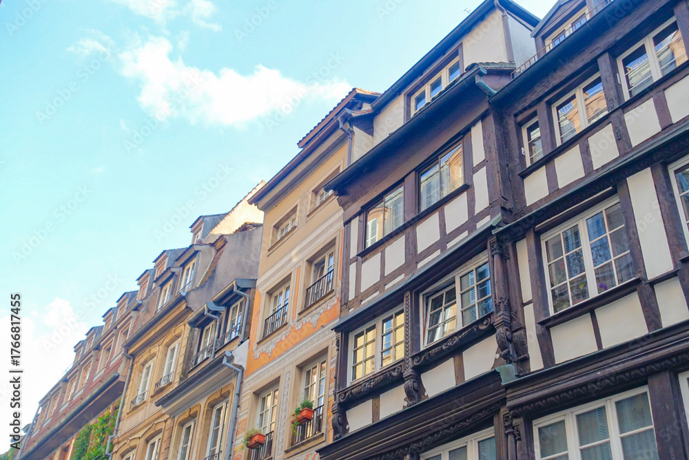 Fototapeta premium Architecture of Old Town Strasbourg in Perspective 