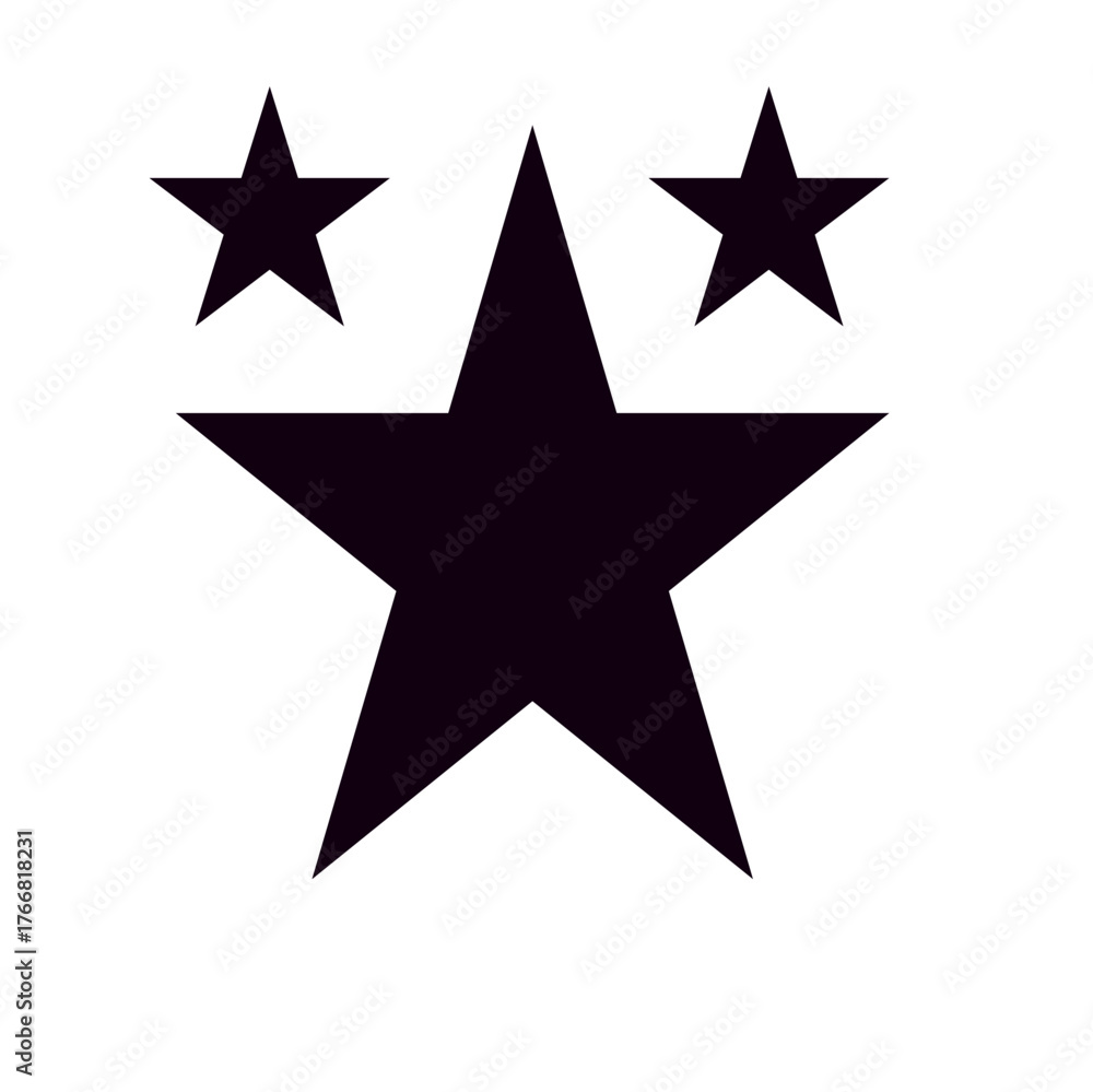Fototapeta premium Star Silhouette of the falling of Comets, Meteorites, Asteroids, the sparks of fireworks. Vector design elements isolated on white background