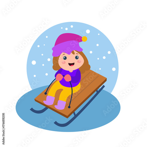 Little girls play. Children's activities.vector template design illustration