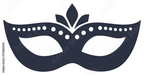 Elegant eye mask design with floral decoration for masquerade party or holiday event, mysterious face cover, masquerade masks, carnival celebration