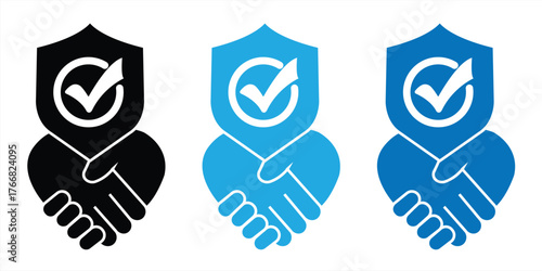 trust, confidence, and trustworthiness line icons - collection of thin line icons on white background, vector illustration