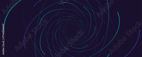 Abstract geometric vortex, Circular swirl lines, fingerprint. Vector illustration