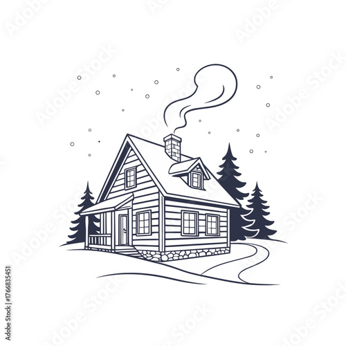 Unique Minimalist Line Art Of Steaming Hot Chocolate Mug Vector Art