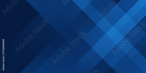 Dark blue abstract pattern background. Geometric shapes. Vector lines, triangles, angles, folds, polygons.