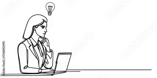 business woman with laptop