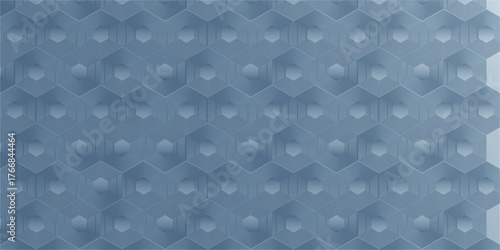 Digital futuristic technology concept with hexagons. Digital hexagonal blue abstract background. Geometric stripe line art design for poster, brochure, cover, banner, website, header.