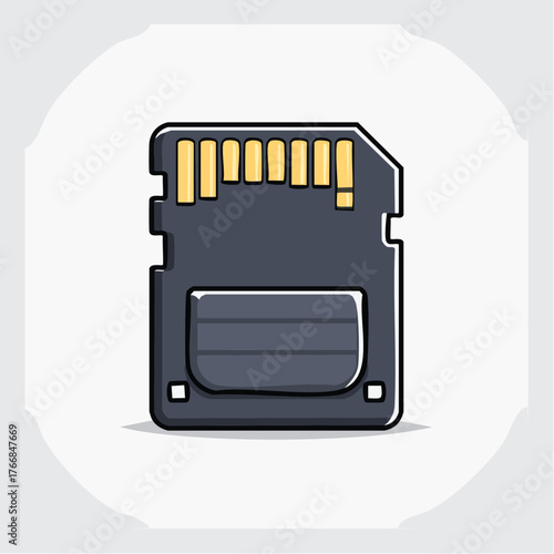 Sd card icon modern illustration of data storage and memory