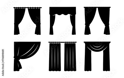 Elegant curtain designs in silhouette style for home decor inspiration