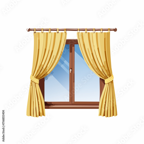 Fenster mit Gardine