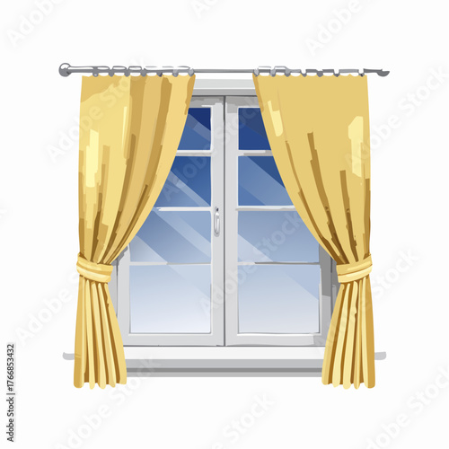 Fenster mit Gardine