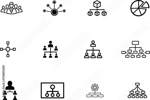 Hierarchy Organizational Structure Charts and Diagrams for Business and Management
