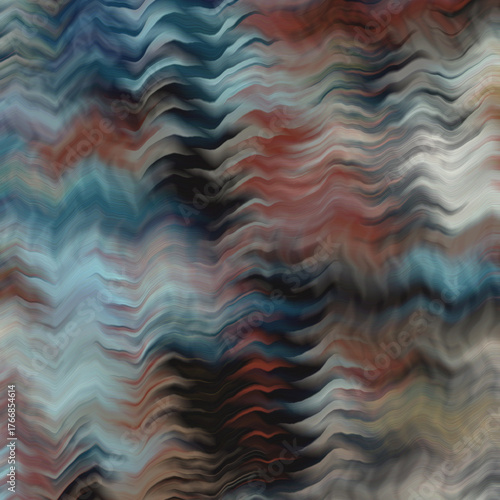 Colorful bright painted background of wavy lines. creative brush stroke art. marble, canvas, geometric pattern, scarf, rug, pillow, fabric, kerchief prints etc. illustration vector image