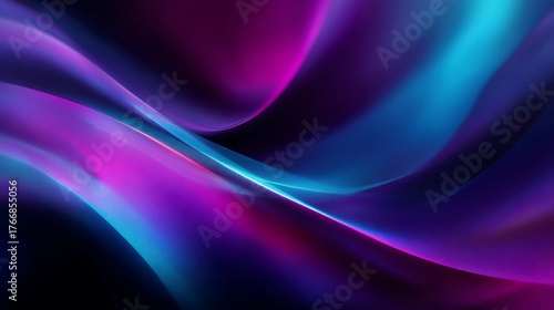 Luminous Waves of Color Flowing in Abstract Composition