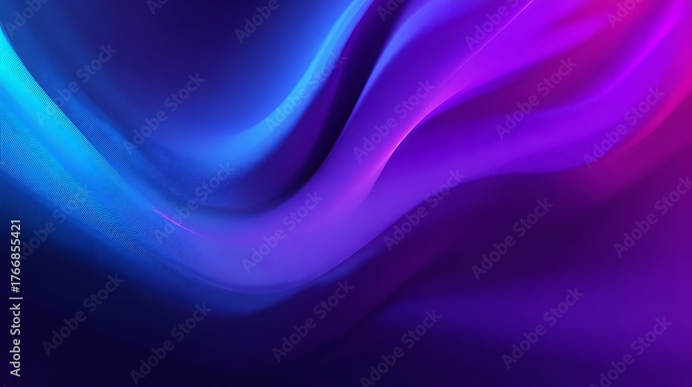 Naklejka premium Wavy Lines in an Abstract Composition with Gradient of Colors