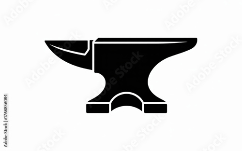 Blacksmith anvil icon simple flat vector illustration isolated on white background for industrial or metalworking design