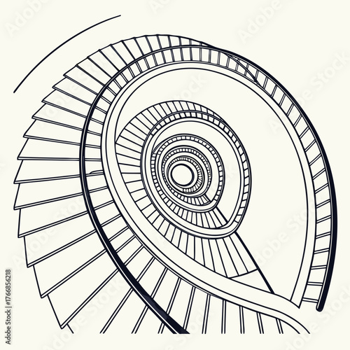 Spiral staircase, a captivating architectural marvel