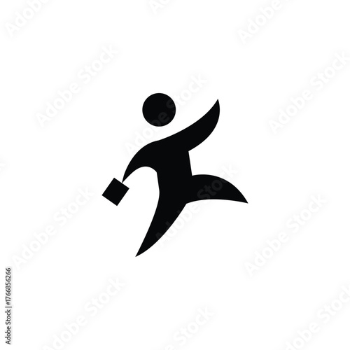silhouette of a man running