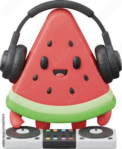 3d Cartoon Watermelon