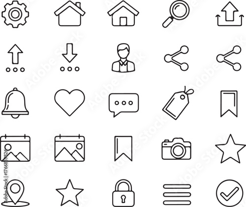 Essential social media icons for modern web design projects, perfect for app development and UI design, easily customizable and ready to use in your next campaign