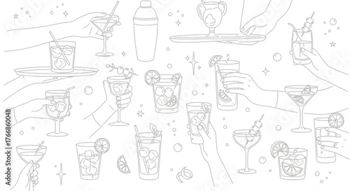 Hand-drawn fashion doodle collection: set of vector sketch illustrations of glasses