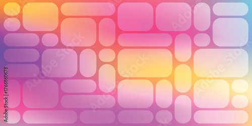 Vibrant Glassmorphism Bento Grid Background – Modern Gradient UI UX Design for Websites, Apps, and Presentations with Soft Rounded Buttons and Neon Glow Aesthetic