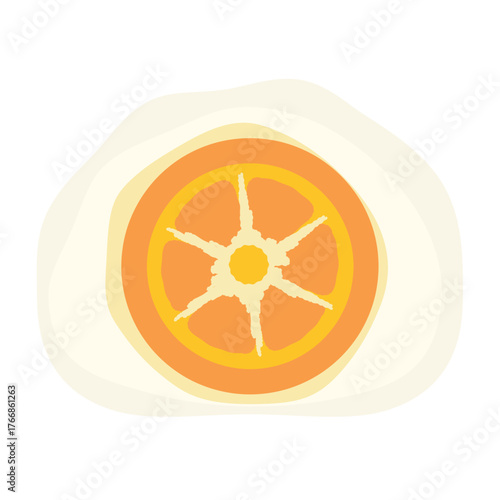 フルーツ大福（みかん）　イラスト