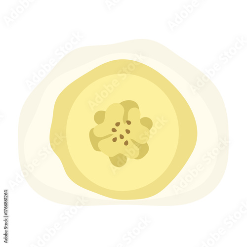 フルーツ大福（バナナ）　イラスト