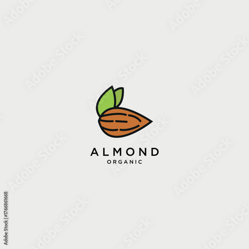 Fresh Almond Logo Design Template