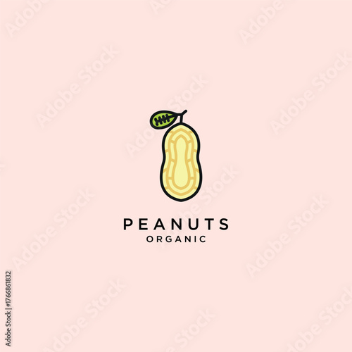 Fresh Peanuts Logo Design Template